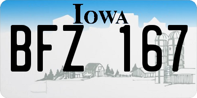 IA license plate BFZ167