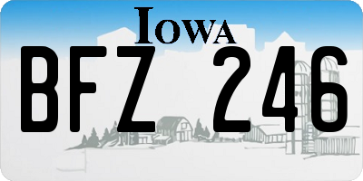IA license plate BFZ246