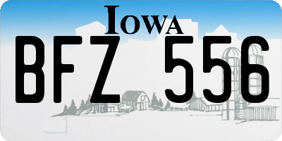 IA license plate BFZ556