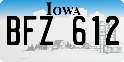 IA license plate BFZ612