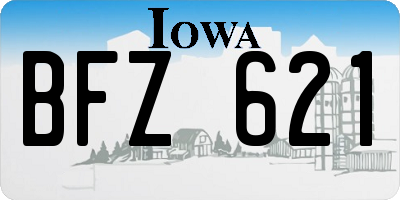 IA license plate BFZ621