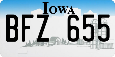 IA license plate BFZ655