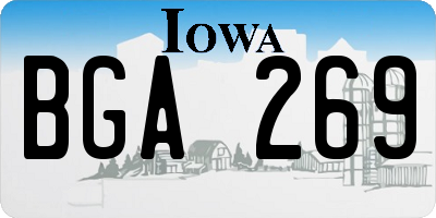 IA license plate BGA269