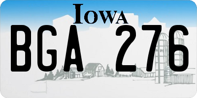 IA license plate BGA276