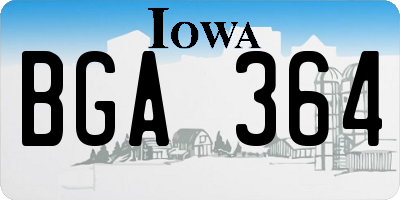 IA license plate BGA364