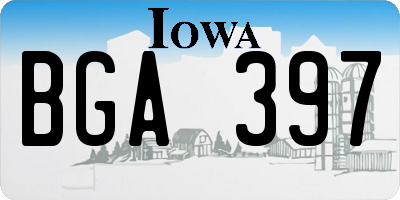IA license plate BGA397