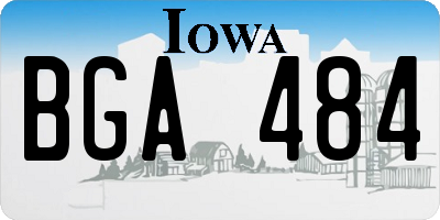 IA license plate BGA484