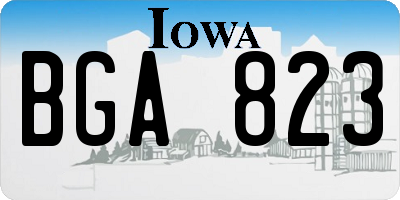IA license plate BGA823