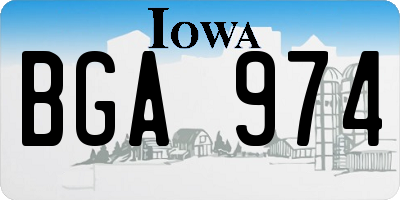 IA license plate BGA974