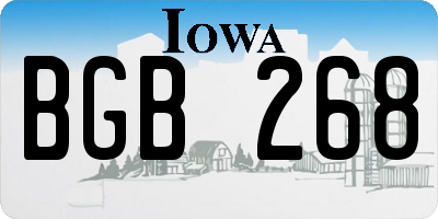 IA license plate BGB268