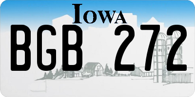 IA license plate BGB272