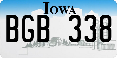 IA license plate BGB338