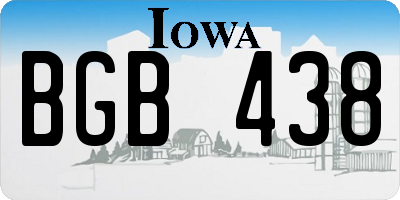 IA license plate BGB438