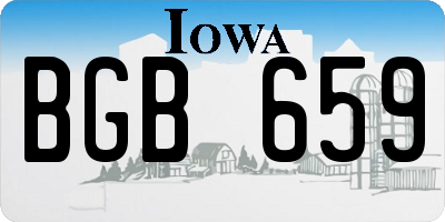 IA license plate BGB659