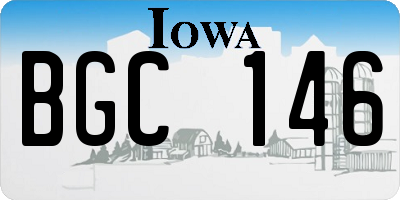 IA license plate BGC146