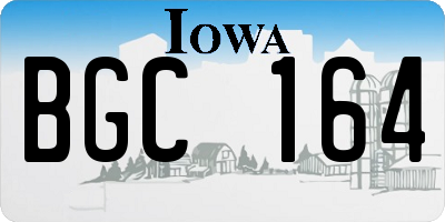 IA license plate BGC164
