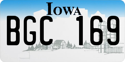 IA license plate BGC169
