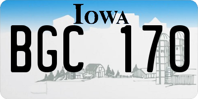 IA license plate BGC170