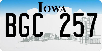 IA license plate BGC257