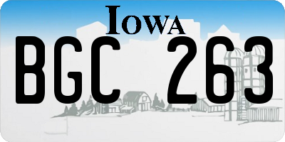 IA license plate BGC263