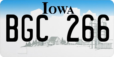 IA license plate BGC266