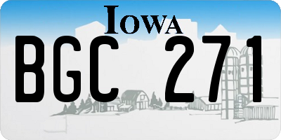 IA license plate BGC271
