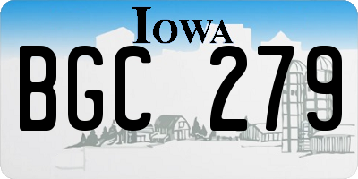 IA license plate BGC279