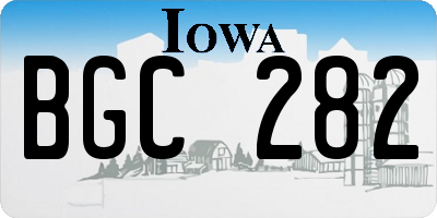 IA license plate BGC282