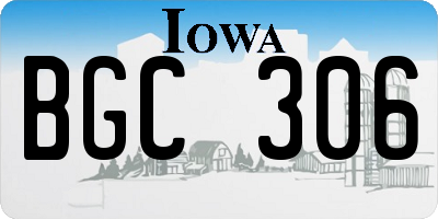 IA license plate BGC306