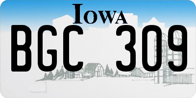 IA license plate BGC309