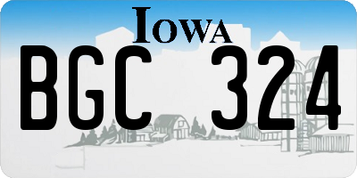 IA license plate BGC324