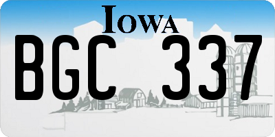 IA license plate BGC337