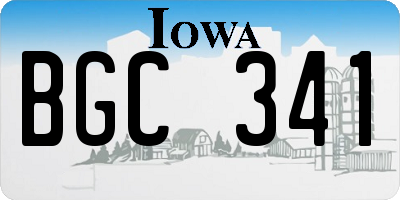 IA license plate BGC341