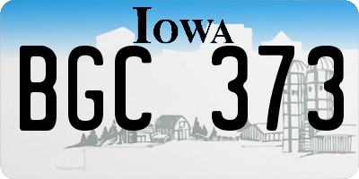 IA license plate BGC373
