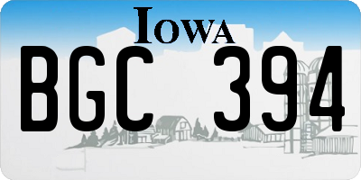 IA license plate BGC394