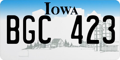IA license plate BGC423