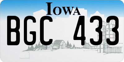 IA license plate BGC433