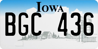 IA license plate BGC436