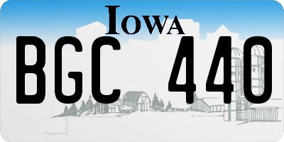 IA license plate BGC440