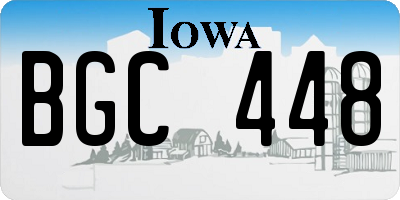 IA license plate BGC448