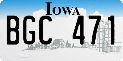 IA license plate BGC471