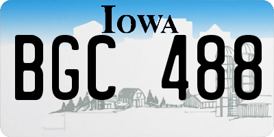 IA license plate BGC488