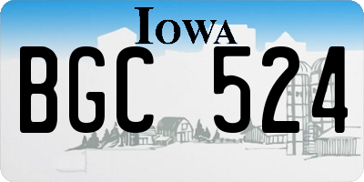 IA license plate BGC524