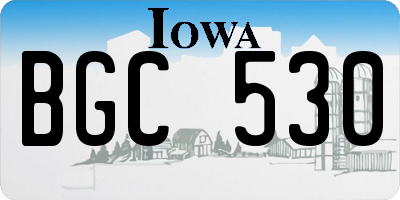 IA license plate BGC530