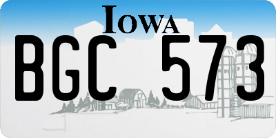 IA license plate BGC573