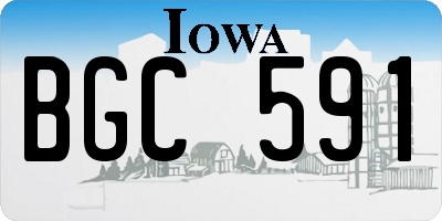 IA license plate BGC591
