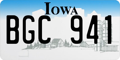 IA license plate BGC941