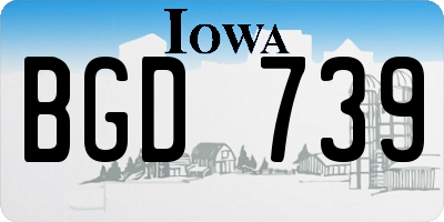 IA license plate BGD739