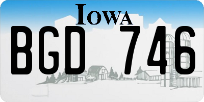 IA license plate BGD746