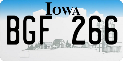 IA license plate BGF266